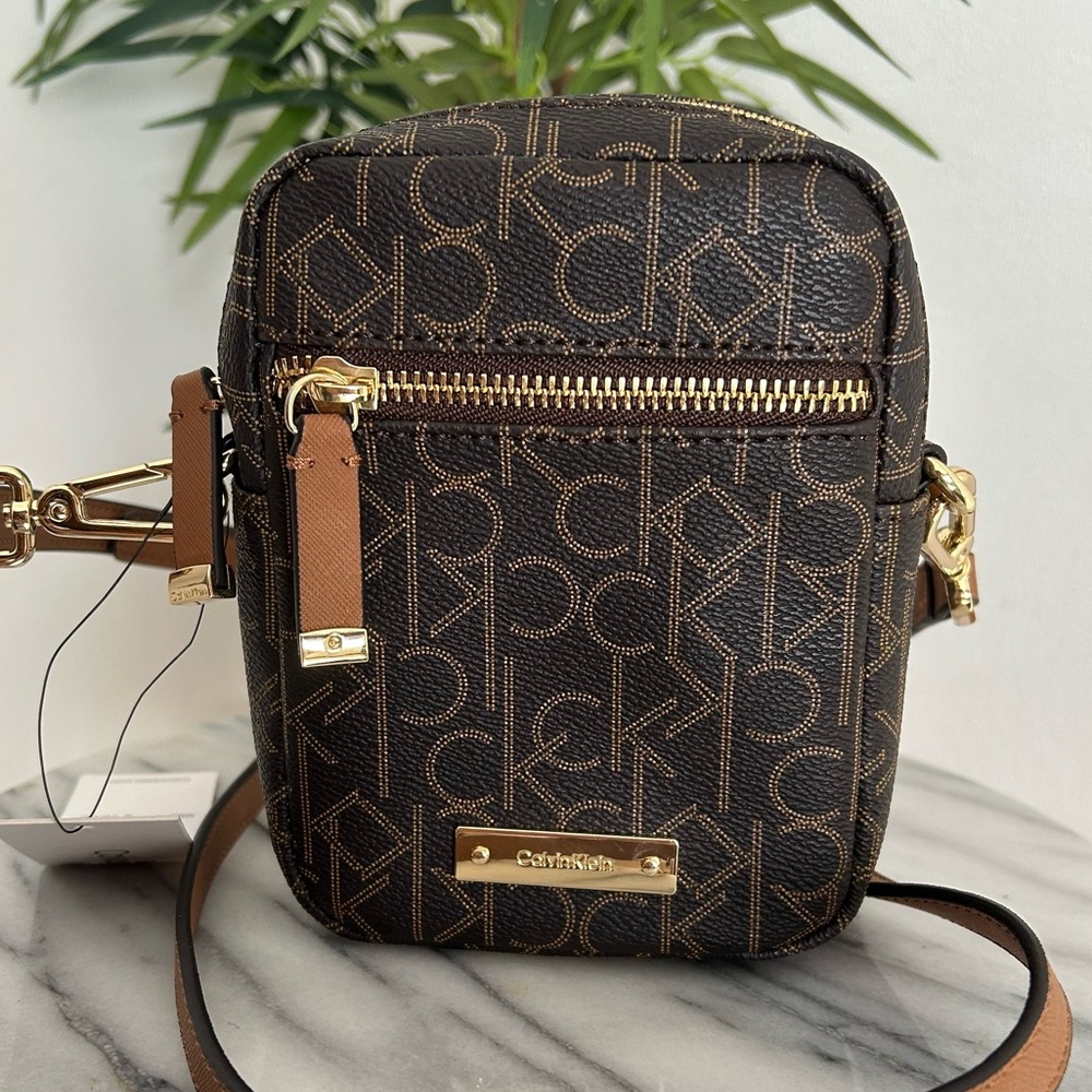 Calvin Klein Brown Crossbody Bag/ phone bag